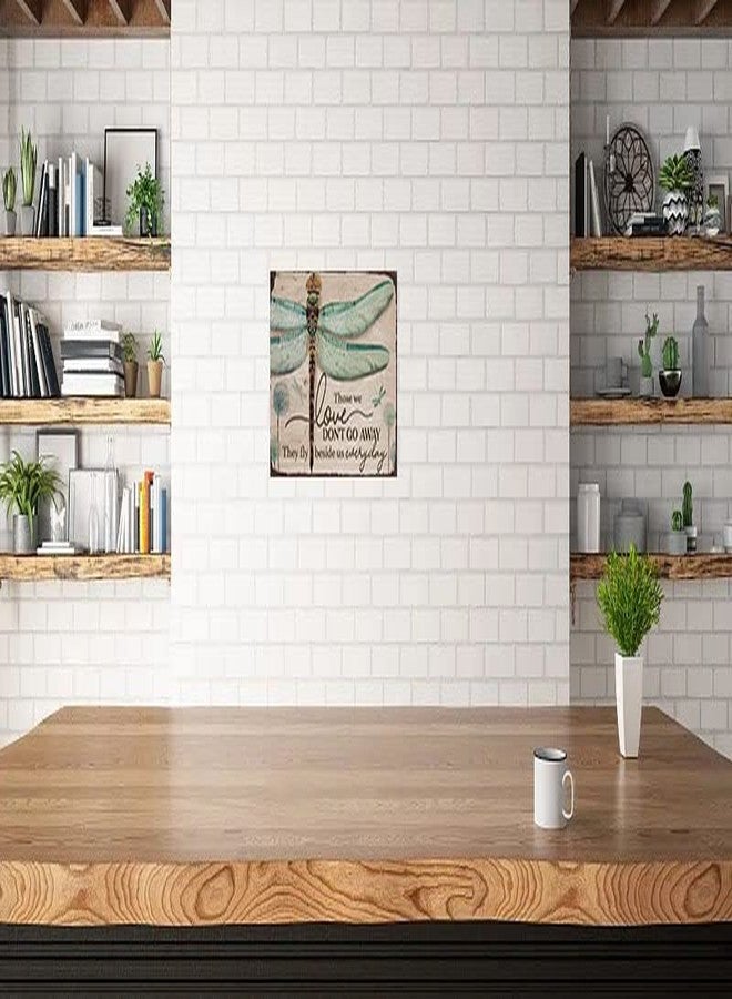 Flyhaw Creative Tin Sign Green Dragonfly Funny Novelty Metal Retro Wall Decor For Home Gate Garden Bars Restaurants Cafes Office Store Pubs Club Gift for Home Coffee Wall Decor 8x12 Inch - Image 5